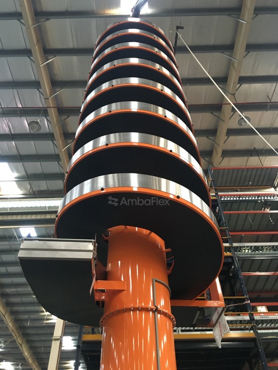 All-purpose spiral conveyor for medium to large products